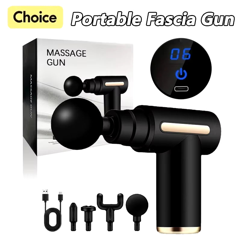 Portable Fascial Massage Gun Multifunctional Electric Percussion Pistol Massager Neck Muscle Relaxation Fitness for the Shoulder